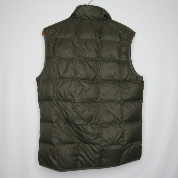 Eddie Bauer Olive Green Goose Down Puffer Vest Men's M Medium - Picture 7 of 9